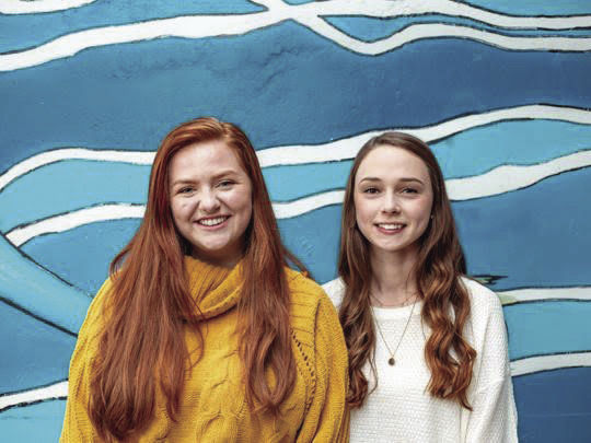 Madi Matheny, left, student body vice president and Kate Dye, right, president.